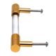 Clear Golden Small Cylinder Glass Door Handles